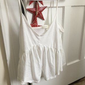 urban outfitters white babydoll tank